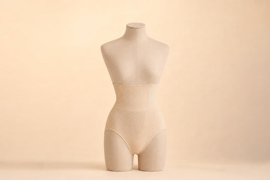Faja moldeadora CurvaFit sobre maniquí, vista frontal